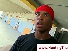 Teen at an abandon school sucks white guy