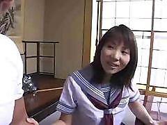 Young Japanese Schoolgirl Takes Off Her Uniform And Fucks Wildly