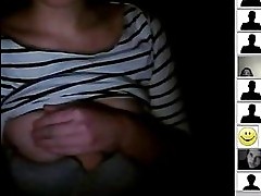 German shy teen teasing on webcam